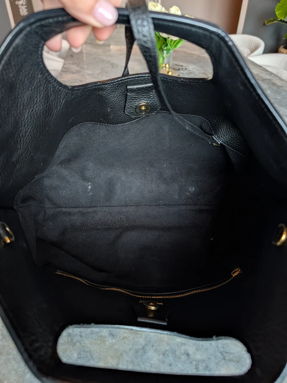 Tom Ford Black Leather Alix Bag with Gold Hardware